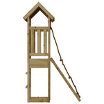 ZNTS Playhouse with Climbing Wall Impregnated Wood Pine 3155812