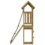 ZNTS Playhouse with Climbing Wall Impregnated Wood Pine 3155812