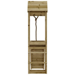 ZNTS Playhouse with Climbing Wall Impregnated Wood Pine 3155812