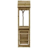 ZNTS Playhouse with Climbing Wall Impregnated Wood Pine 3155812