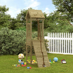 ZNTS Playhouse with Climbing Wall Impregnated Wood Pine 3155812