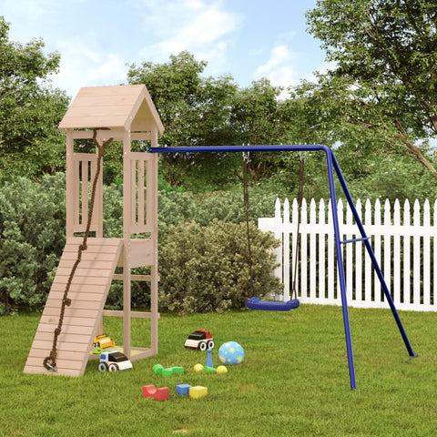 ZNTS Outdoor Playset Solid Wood Pine 3155813