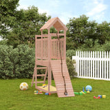 ZNTS Playhouse with Climbing Wall Solid Wood Douglas 3155868