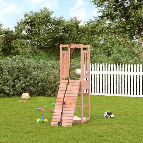 ZNTS Playhouse with Climbing Wall Solid Wood Douglas 3155946