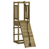 ZNTS Playhouse with Climbing Wall Impregnated Wood Pine 3155947