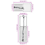 ZNTS Playhouse with Climbing Wall Impregnated Wood Pine 3155947