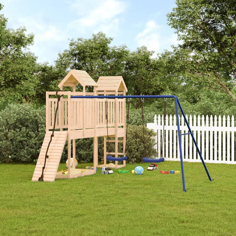 ZNTS Outdoor Playset Solid Wood Pine 3155972