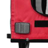 ZNTS Pet Bike Trailer Red and Grey Oxford Fabric and Iron 93880