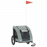 ZNTS Pet Bike Trailer Grey Oxford Fabric and Iron 93958
