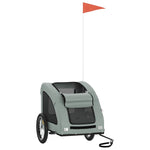 ZNTS Pet Bike Trailer Grey Oxford Fabric and Iron 93958