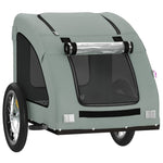 ZNTS Pet Bike Trailer Grey Oxford Fabric and Iron 93958