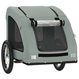 ZNTS Pet Bike Trailer Grey Oxford Fabric and Iron 93958