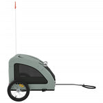 ZNTS Pet Bike Trailer Grey Oxford Fabric and Iron 93958