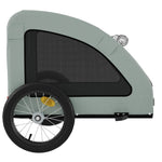 ZNTS Pet Bike Trailer Grey Oxford Fabric and Iron 93958