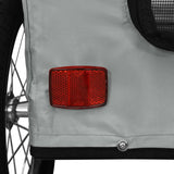 ZNTS Pet Bike Trailer Grey Oxford Fabric and Iron 93958