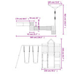 ZNTS Outdoor Playset Impregnated Wood Pine 3156891