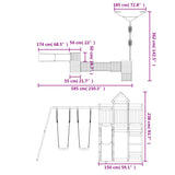 ZNTS Outdoor Playset Impregnated Wood Pine 3156891