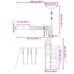 ZNTS Outdoor Playset Solid Wood Pine 3156892