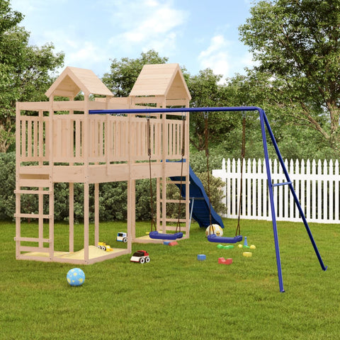 ZNTS Outdoor Playset Solid Wood Pine 3156892