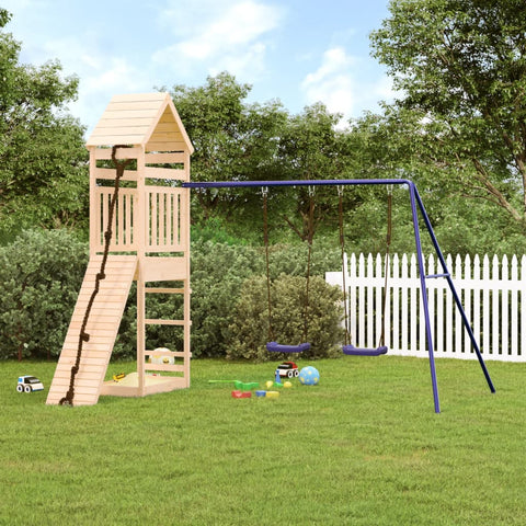 ZNTS Outdoor Playset Solid Wood Pine 3156904