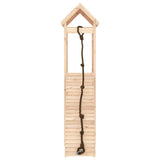 ZNTS Playhouse with Climbing Wall Solid Wood Pine 3156940
