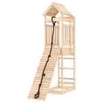 ZNTS Playhouse with Climbing Wall Solid Wood Pine 3156940