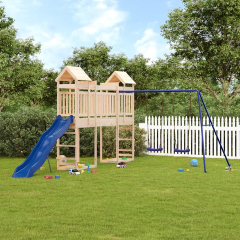 ZNTS Outdoor Playset Solid Wood Pine 3156955