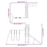 ZNTS Outdoor Playset Solid Wood Pine 3156967