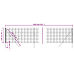 ZNTS Wire Mesh Fence Anthracite 1x10 m Galvanised Steel 154225