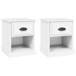 ZNTS Bedside Cabinets 2 pcs White 39x39x47.5 cm Engineered Wood 816129