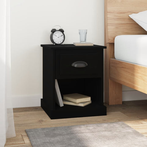 ZNTS Bedside Cabinets 2 pcs Black 39x39x47.5 cm Engineered Wood 816131