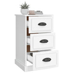 ZNTS Bedside Cabinet White 39x39x67 cm Engineered Wood 816160