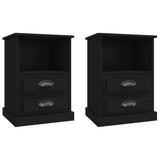 ZNTS Bedside Cabinets 2 pcs Black 43x36x60 cm 816331