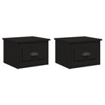 ZNTS Wall-mounted Bedside Cabinets 2 pcs Black 41.5x36x28cm 816379