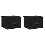 ZNTS Wall-mounted Bedside Cabinets 2 pcs Black 41.5x36x28cm 816379