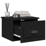 ZNTS Wall-mounted Bedside Cabinets 2 pcs Black 41.5x36x28cm 816379