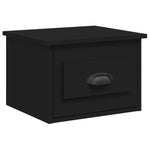ZNTS Wall-mounted Bedside Cabinets 2 pcs Black 41.5x36x28cm 816379