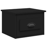 ZNTS Wall-mounted Bedside Cabinets 2 pcs Black 41.5x36x28cm 816379
