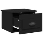 ZNTS Wall-mounted Bedside Cabinets 2 pcs Black 41.5x36x28cm 816379