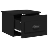 ZNTS Wall-mounted Bedside Cabinets 2 pcs Black 41.5x36x28cm 816379