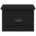 ZNTS Wall-mounted Bedside Cabinets 2 pcs Black 41.5x36x28cm 816379