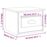 ZNTS Wall-mounted Bedside Cabinets 2 pcs Sonoma Oak 41.5x36x28cm 816383