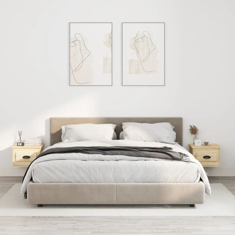 ZNTS Wall-mounted Bedside Cabinets 2 pcs Sonoma Oak 41.5x36x28cm 816383