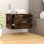 ZNTS Wall-mounted Bedside Cabinets 2 pcs Smoked Oak 41.5x36x28cm 816387