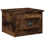 ZNTS Wall-mounted Bedside Cabinets 2 pcs Smoked Oak 41.5x36x28cm 816387