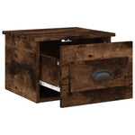 ZNTS Wall-mounted Bedside Cabinets 2 pcs Smoked Oak 41.5x36x28cm 816387