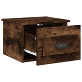 ZNTS Wall-mounted Bedside Cabinets 2 pcs Smoked Oak 41.5x36x28cm 816387