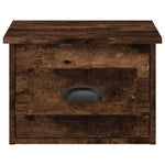 ZNTS Wall-mounted Bedside Cabinets 2 pcs Smoked Oak 41.5x36x28cm 816387