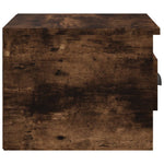 ZNTS Wall-mounted Bedside Cabinets 2 pcs Smoked Oak 41.5x36x28cm 816387