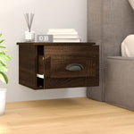 ZNTS Wall-mounted Bedside Cabinets 2 pcs Brown Oak 41.5x36x28cm 816391